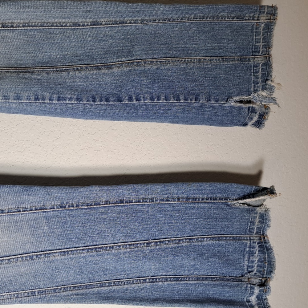 Hollister Company Vintage Y2K Junior Jeans Denim Size 3 Stretch Raw Hem Boot Cut - Picture 2 of 11